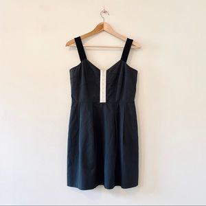 J Crew sleeveless dress charcoal gray white size 4